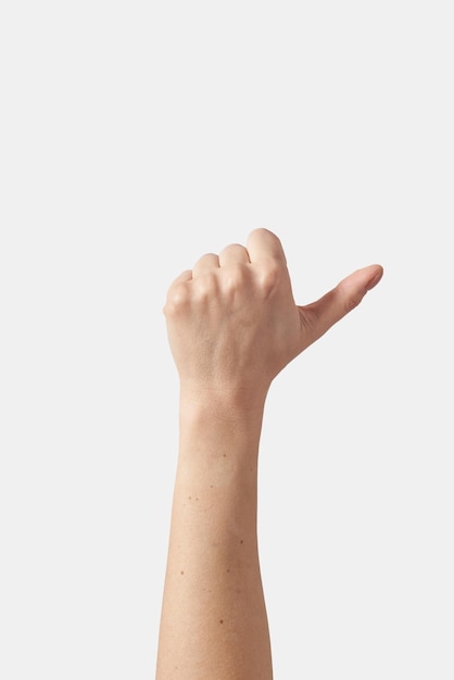 Woman hand with thumb up