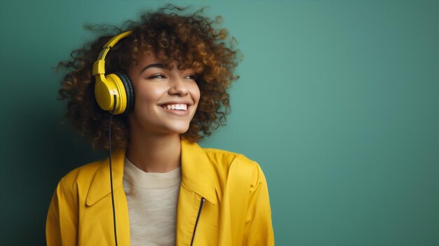 Woman happiness music happy