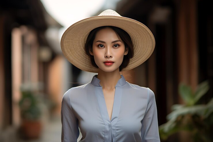 Photo 산책로  에 서 있는 여자 모자