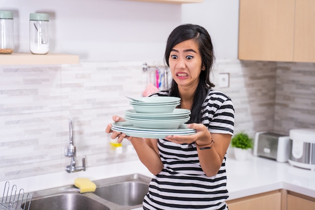 Woman hates to do some chores