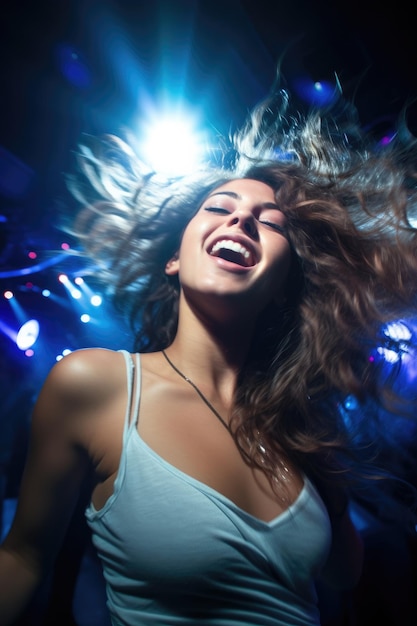 Photo a woman having a good time at the night club