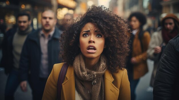 Woman having a panic attack