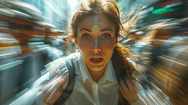 Photo woman having a panic attack