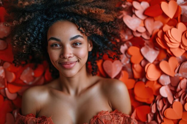 Foto la donna e il suo cuore d'amore pragma