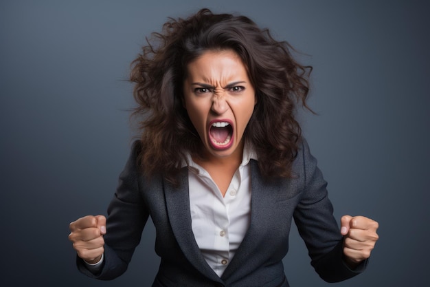 Woman of hispanic appearance who appears to be furious