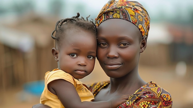 Woman Holding a Baby in Her Arms