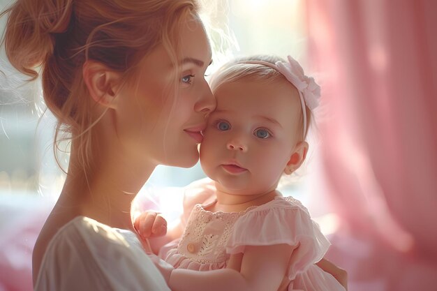 写真 赤ちゃん を 抱い て いる 女性