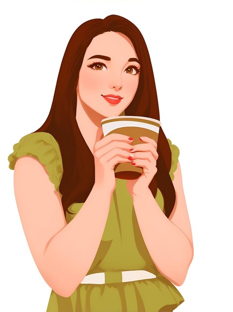 woman holding coffee cup in hands