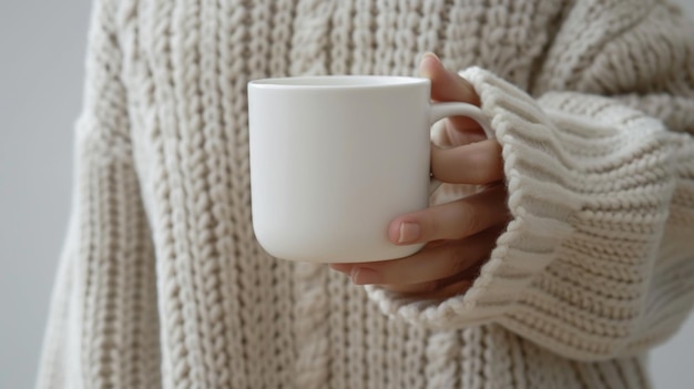 Woman holding coffee cup