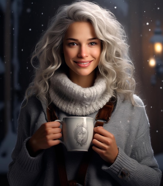 woman holding a cup of coffee