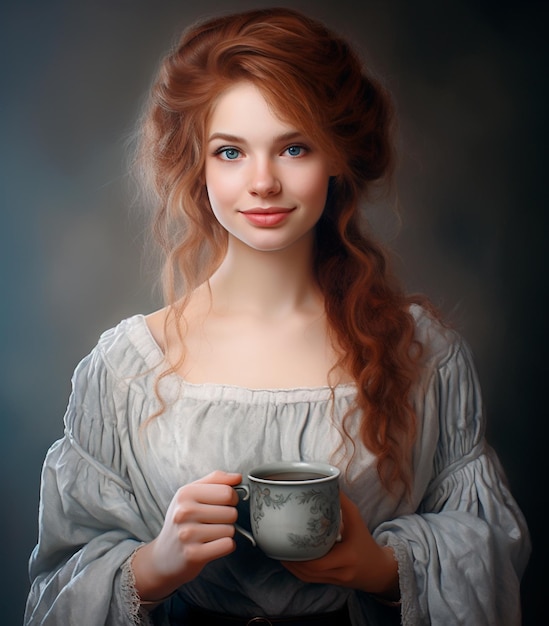 woman holding a cup of coffee