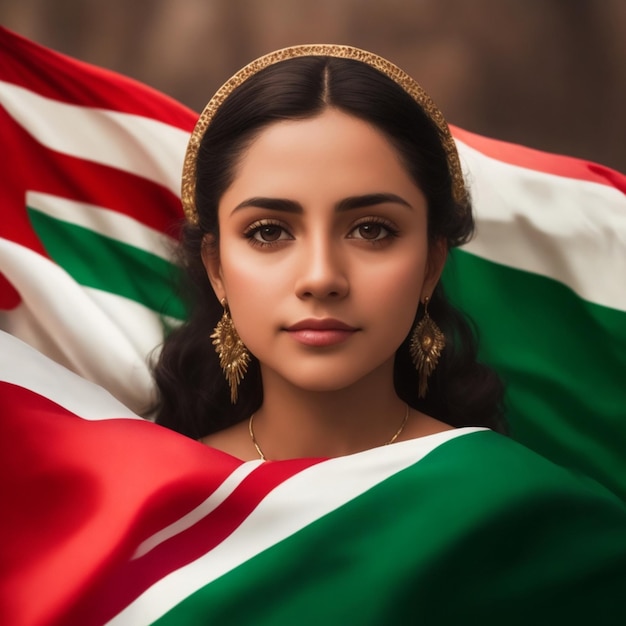 woman holding mexican flag Free photos or Images and Background