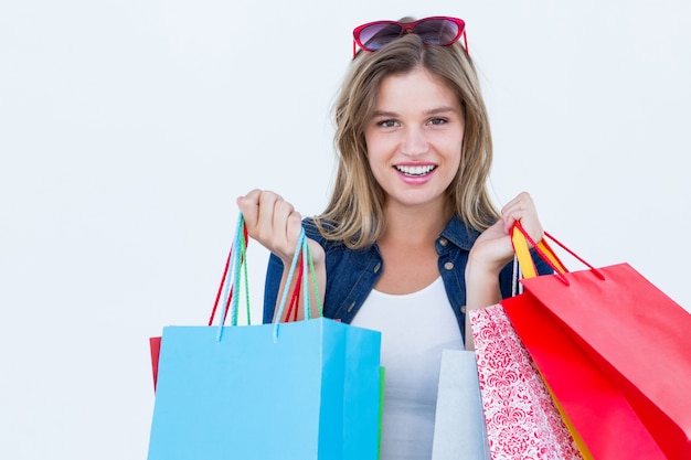 Woman holding shopping bags