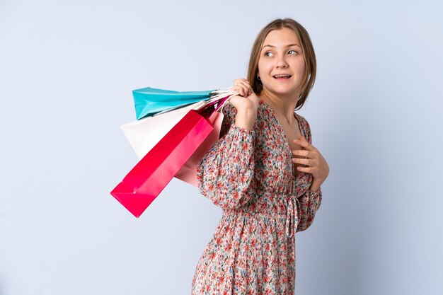 Woman holding shopping bags