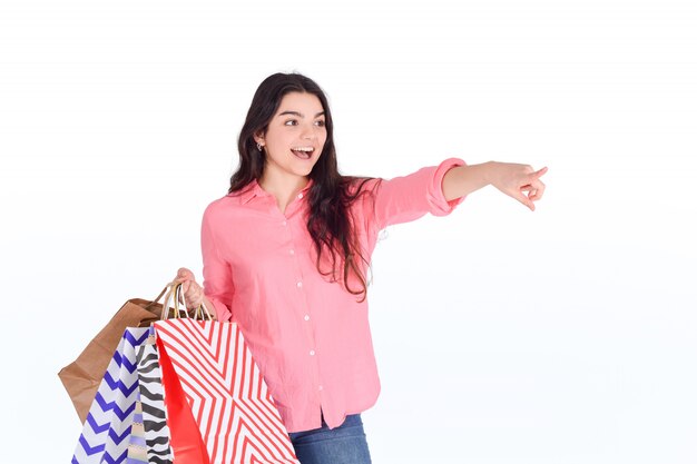 Woman holding shopping bags