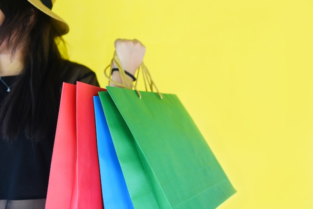 Woman holding shopping bags