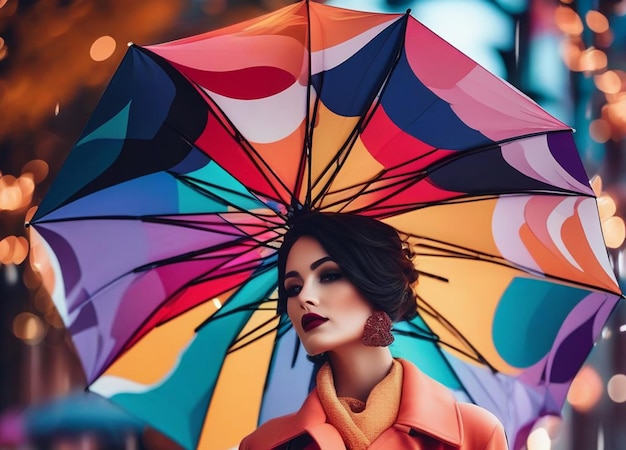 傘を持った女性