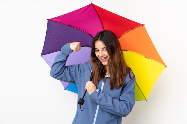 Woman holding an umbrella