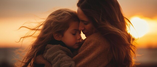 a woman holds a child in her arms