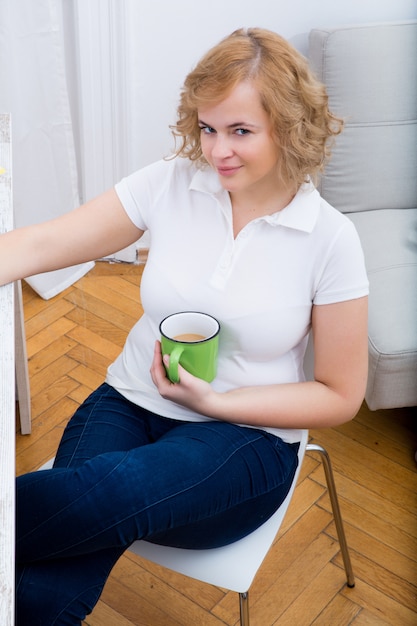 Woman in the home office