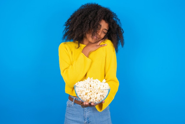 woman Hugging oneself happy and positive smiling confident Self love and self care