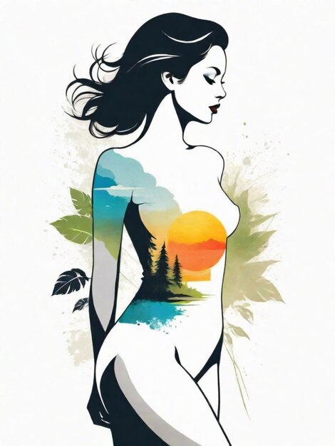 woman illustration for t shirt