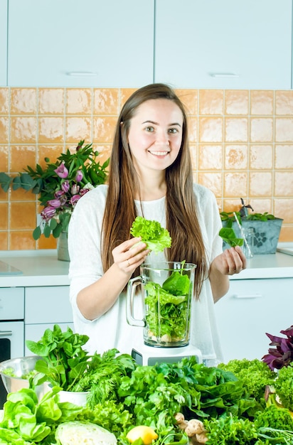 Woman is going green shake