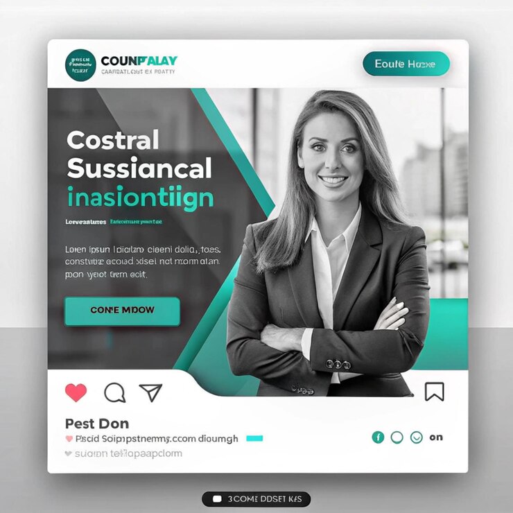 Photo a woman is standing in front of a website that says cosy