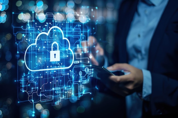a woman is touching a cloud with a key on it