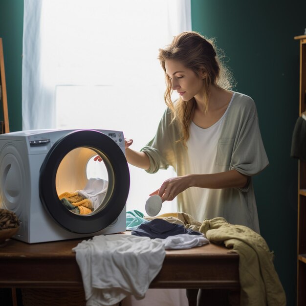 a woman is using a machine that says " push it up ".