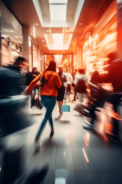 a woman is walking down a busy street with a bag on her shoulder