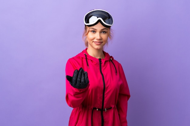 woman over isolated background