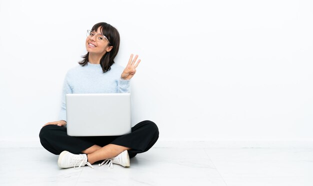 woman over isolated background