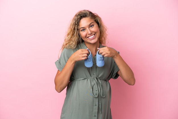 Woman over isolated background