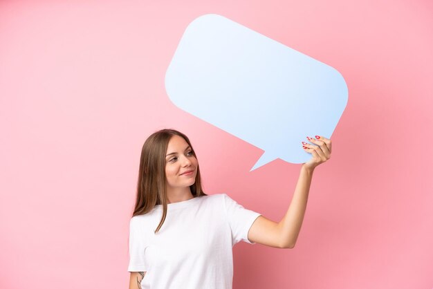 Woman over isolated background