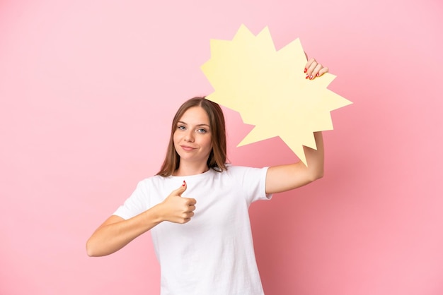 Woman over isolated background