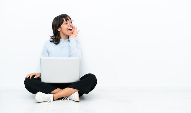 woman over isolated background