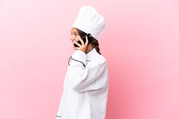 Woman over isolated background