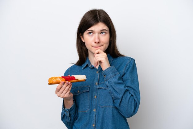 woman over isolated background