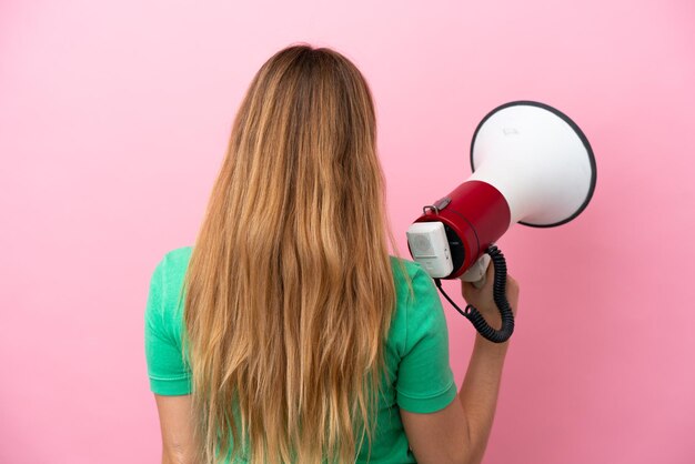 Woman over isolated background