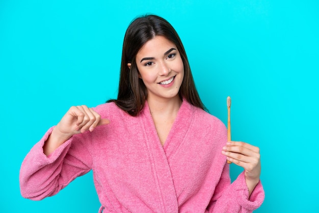 Woman over isolated background