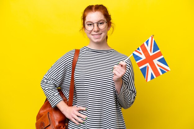 Woman over isolated background