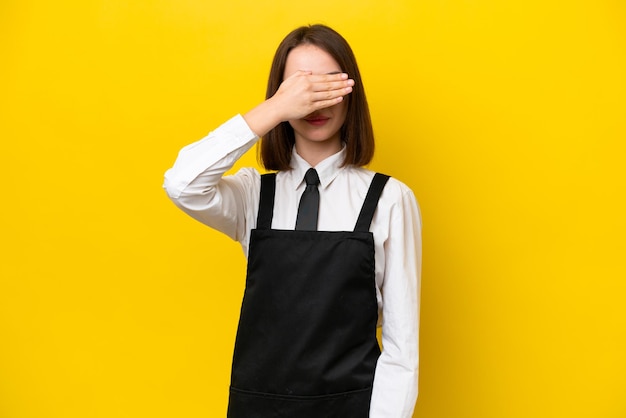 Woman over isolated background