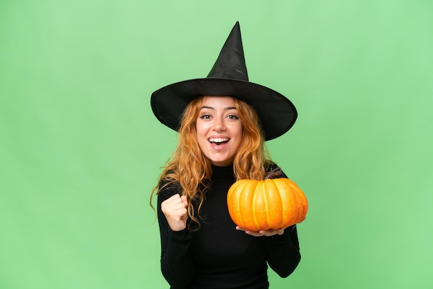 Woman over isolated background