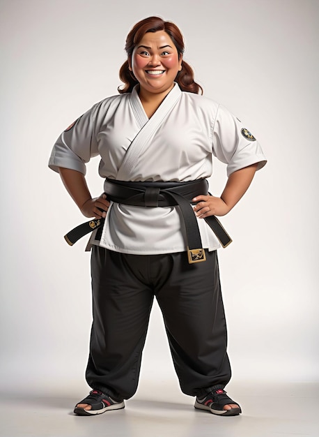 Photo a woman in a karate outfit