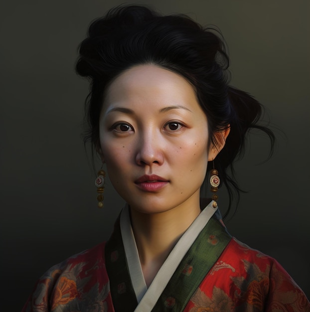 A woman in a kimono