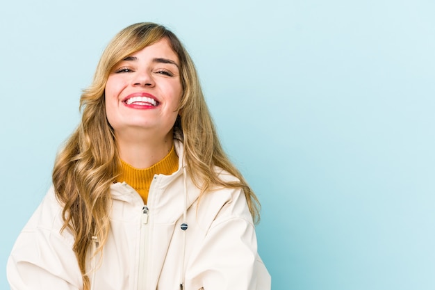 Woman laughing and having fun