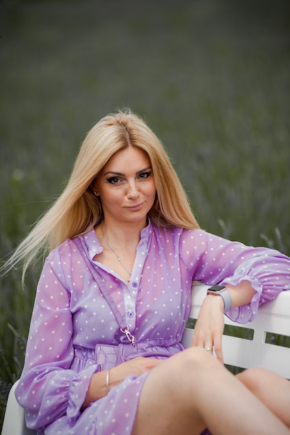 Woman on the lavender field