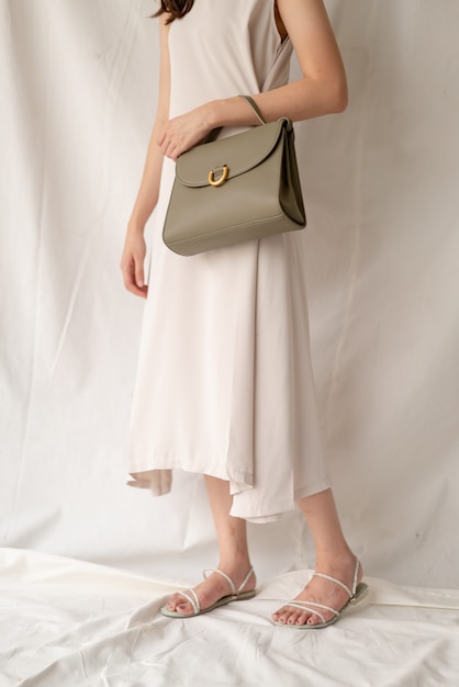 woman leather fashion bag