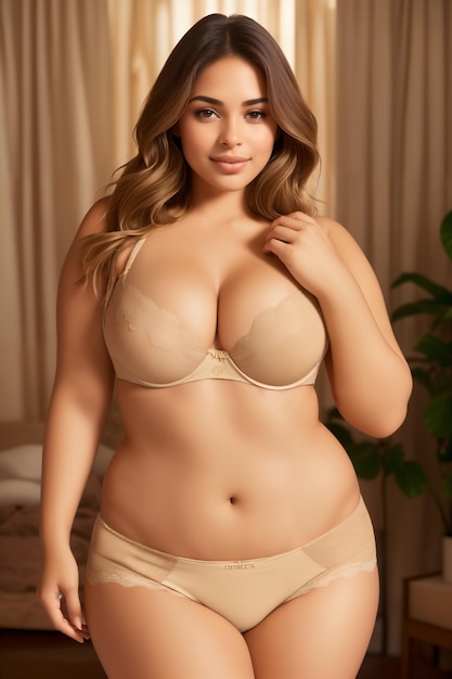 woman in lingerie model plus size body positive